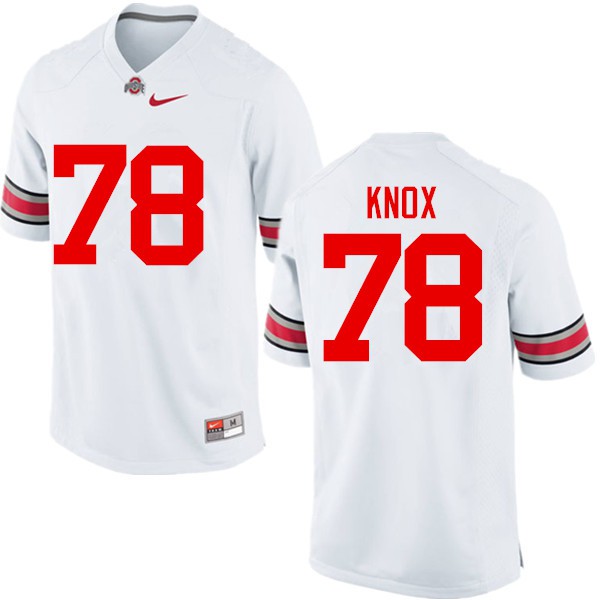 Ohio State Buckeyes #78 Demetrius Knox Men Embroidery Jersey White